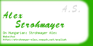 alex strohmayer business card